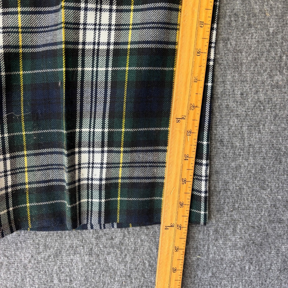 Vintage Breez-Tex Mens Green Plaid Trousers Tartan Dress Pants Made In Usa 42x27 View 5